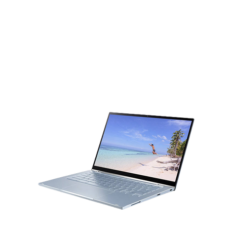 ASUS C433TA-AJ0329 Chromebook Flip Laptop, Intel Core M3, 4GB RAM, 128GB eMMC, 14", Silver / Blue - Refurbished Pristine