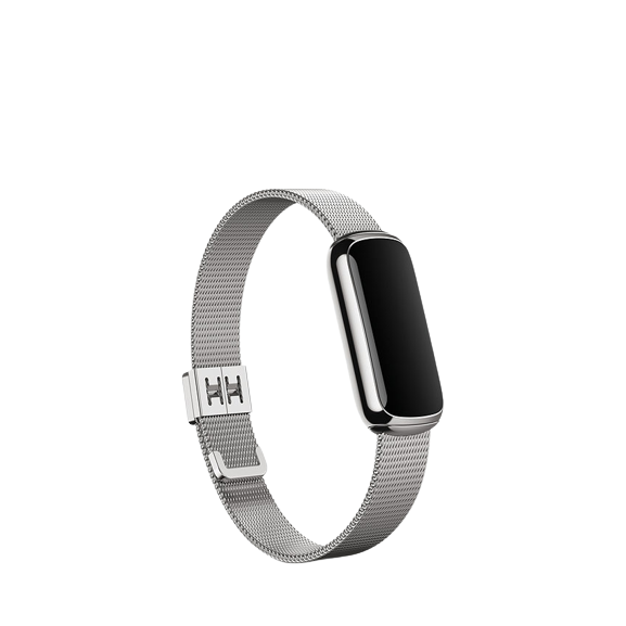 Fitbit Stainless Steel Mesh Band for Fitbit Luxe, Platinum