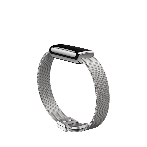 Fitbit Stainless Steel Mesh Band for Fitbit Luxe, Platinum