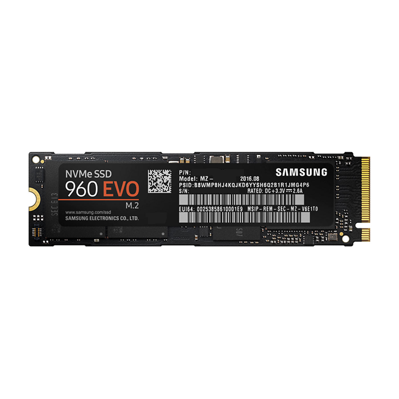 Samsung MZ-V6E500 960 Evo PCIe NVMe 500GB SSD