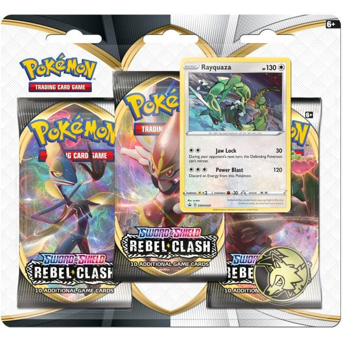 Pokémon - Rayquaza - Sword and Shield Rebel Clash - 3 Pack