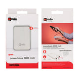 BeHello Powerbank 5000mAh Compact Size 2 USB White