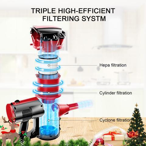 MOOSOO D60 4 in 1 Stick Corded Vacuum Cleaner 17KPa Strong Suction - Black