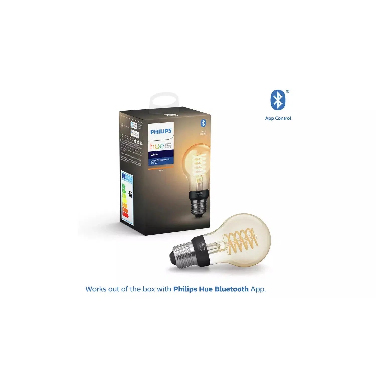 Philips Hue Filament Bluetooth LED Bulb - A60, E27 - Refurbished Pristine