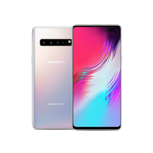 Samsung Galaxy S10 5G, 256GB, Crown Silver, Unlocked - Good Condition