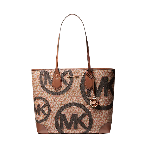 Michael Kors Eva Large Two Tone Graphic Logo Tote Bag