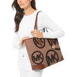 Michael Kors Eva Large Two-Tone Graphic Logo Tote Bag