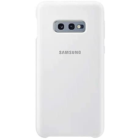 Samsung Galaxy S10e Soft Touch Silicon Cover - White / Black