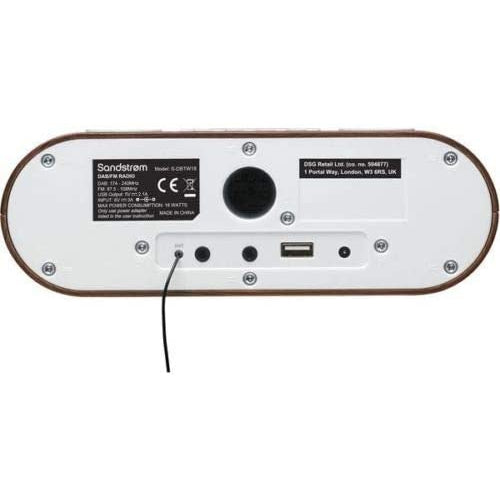 Sandstrom S-DBTW18 Wooden Style Bedside Bluetooth DAB+ FM Digital Radio