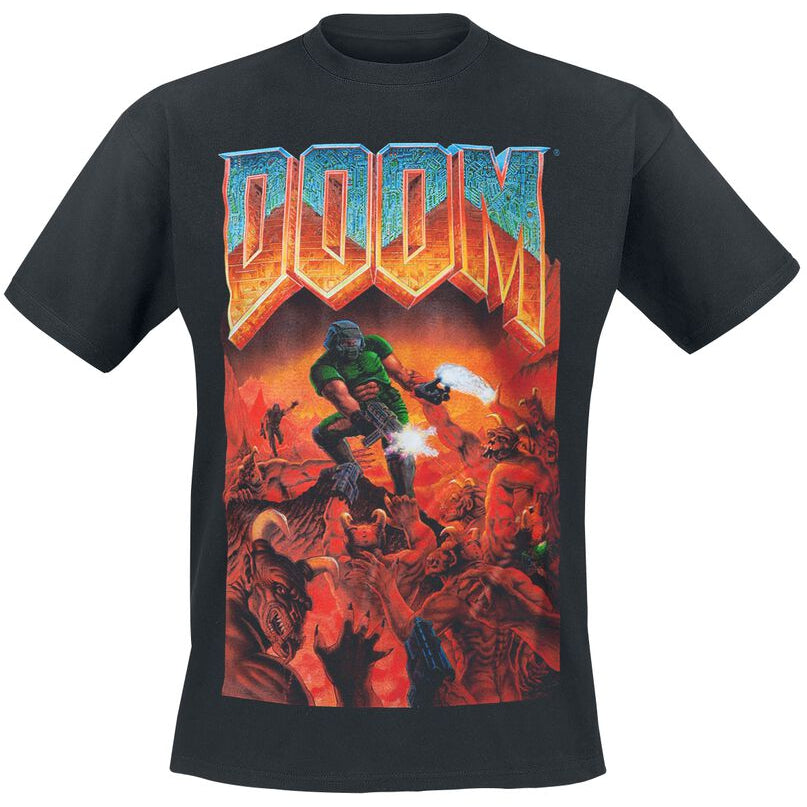 Difuzed Doom Classic Boxart Mens T-Shirt L