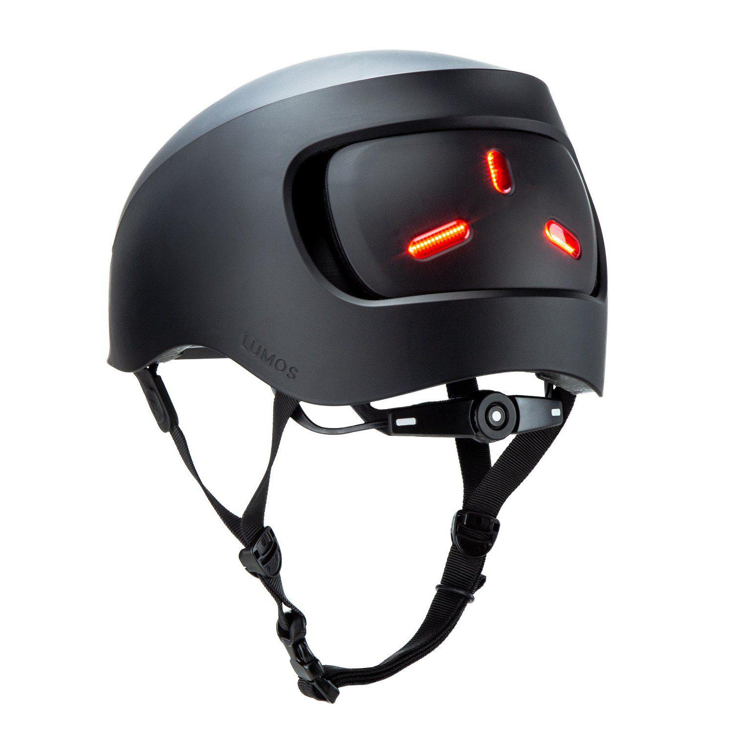 Lumos Street Smart Helmet, Front and Rear LED Lights, Black