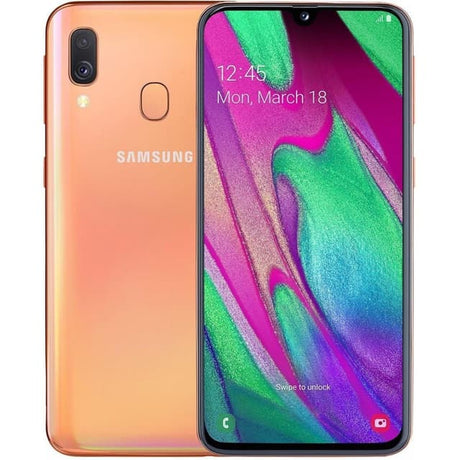 Samsung Galaxy A40, 64GB, Coral, Unlocked, Dual Sim - Fair Condition