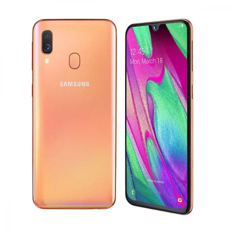 Samsung Galaxy A40, 64GB, Coral, Unlocked, Dual Sim - Fair Condition