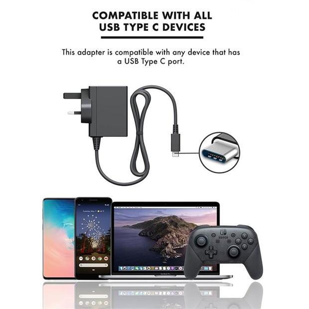 Gameware Switch Main AC Adaptor USB C Fast Charger