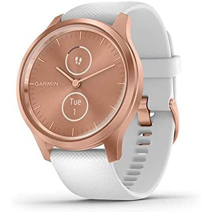 Garmin VivoMove Style Hybrid Smartwatch, White / Rose Gold - New