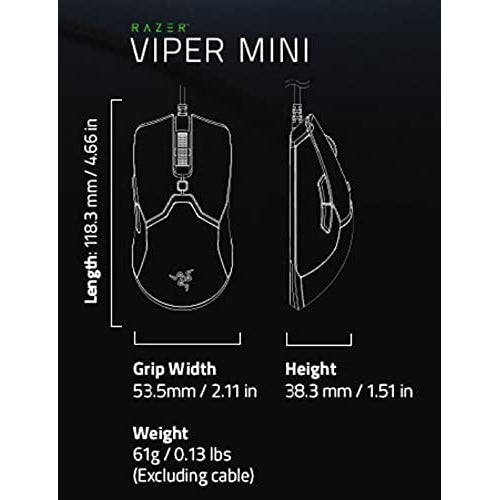 Razer Viper Mini - Ultra-Lightweight Gaming Mouse - Black