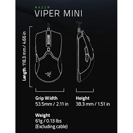 Razer Viper Mini - Ultra-Lightweight Gaming Mouse - Black