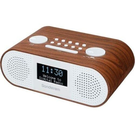 Sandstrom S-DBTW18 Wooden Style Bedside Bluetooth DAB+ FM Digital Radio