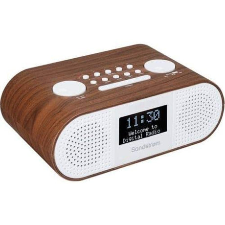 Sandstrom S-DBTW18 Wooden Style Bedside Bluetooth DAB+ FM Digital Radio