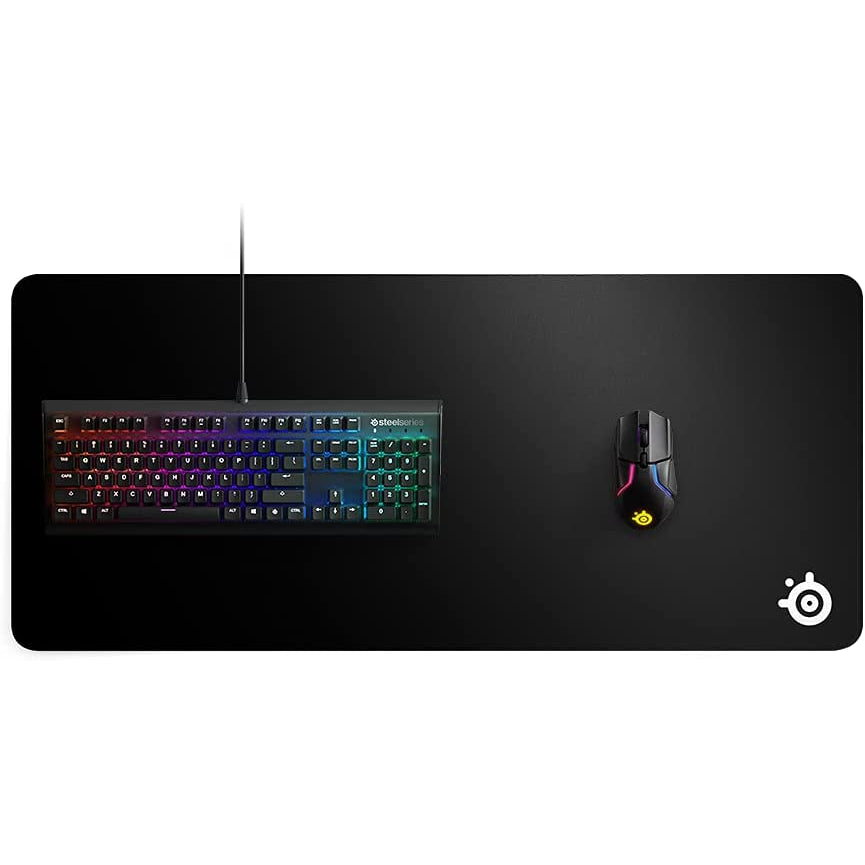 SteelSeries QcK XXL Cloth Gaming Mouse Pad - Extra Thick Non-Slip Base, Black