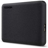 Toshiba Canvio Advance Portable External Hard Drive 2TB - Black - Refurbished Excellent