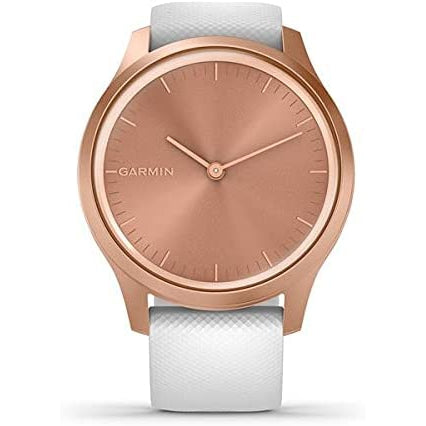 Garmin VivoMove Style Hybrid Smartwatch, White / Rose Gold - Refurbished Pristine