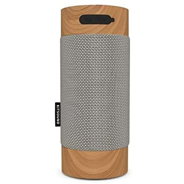 KitSound Diggit XL Outdoor Freestanding Bluetooth Garden Speaker with Removable Stake - Silver/Wood