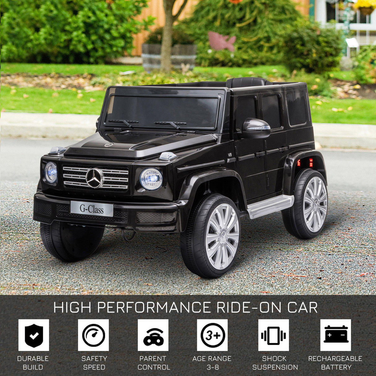 HOMCOM Mercedes Benz G500 12V Kids Electric Ride On Car Toy w/ Remote Control