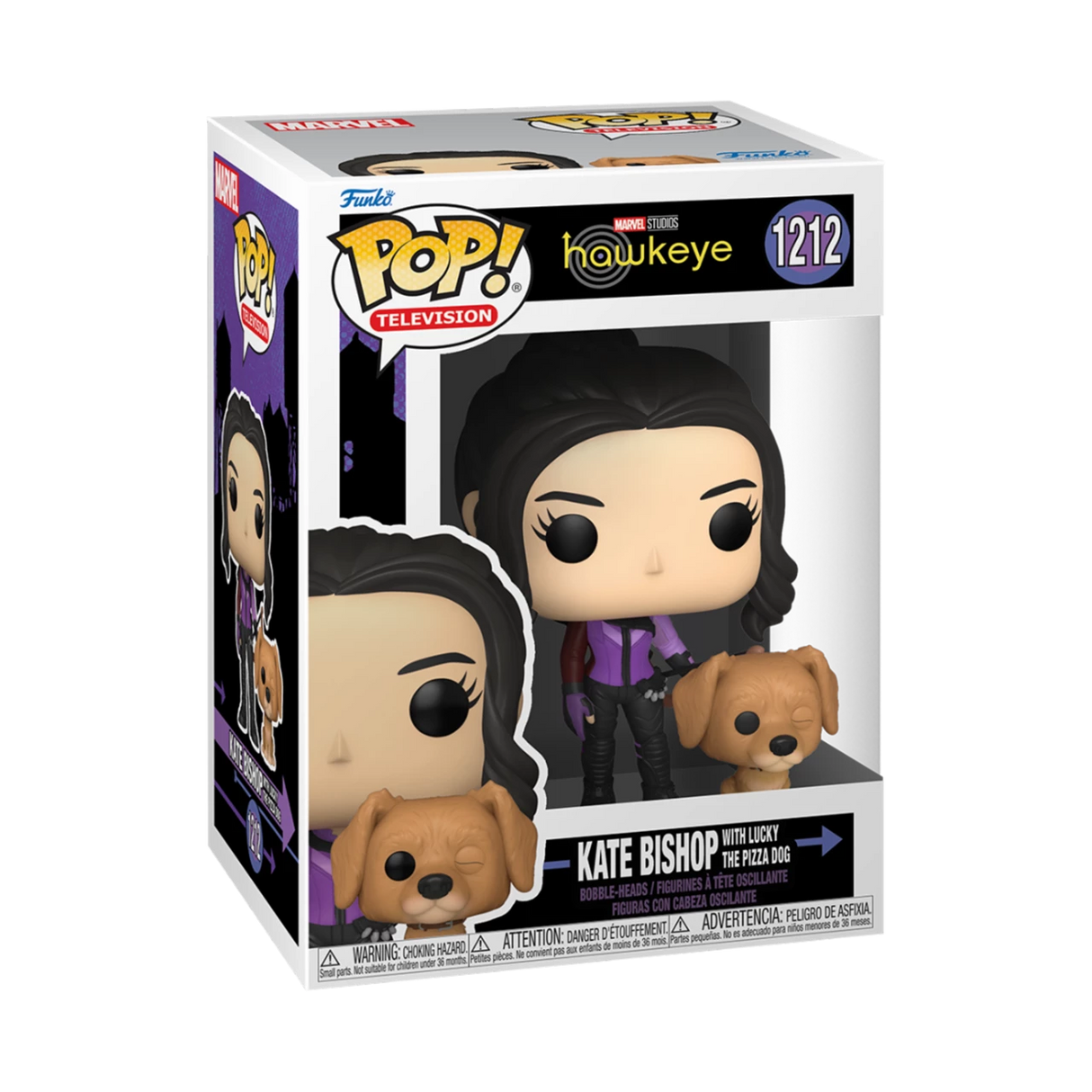 Funko Pop 1212 - Marvel Hawkeye - Kate Bishop with Lucky the Pizza Dog