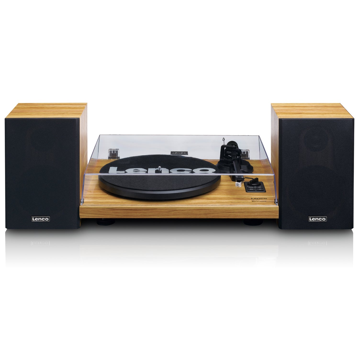 Lenco LS-500OK Record player with Built-in amplifier and Bluetooth plus 2 external speakers - Wood