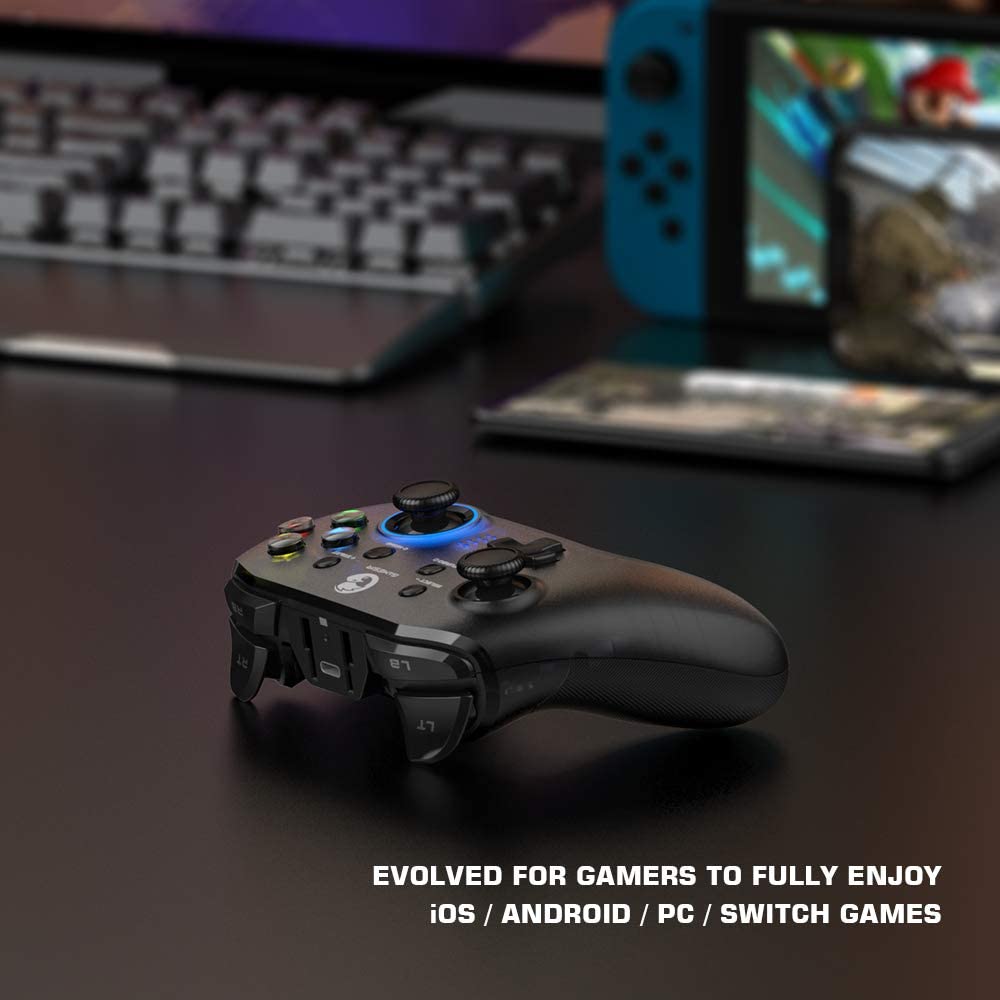 GameSir T4 Pro Wireless Bluetooth Controller for Nintendo Switch, Switch Pro Controller with LED Backlight, Turbo Gamepad Joystick with Dual Motor