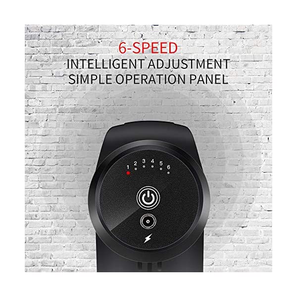 Homkeen Massage Gun Percussion Massager With 5 Heads - Black