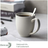 Dowan Coffee Mug Set, 16 OZ Coffee Mug Set of 6, Ceramic Mugs for Coffee, Tea, Cocoa, Matte Ivory