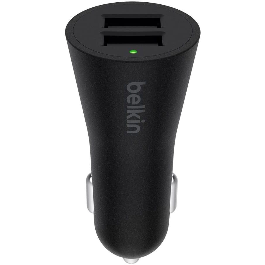 Belkin Boost-Up 2-Port Universal Car Charger, Black - Refurbished