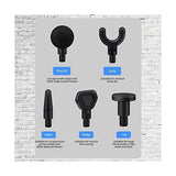 Homkeen Massage Gun Percussion Massager With 5 Heads - Black
