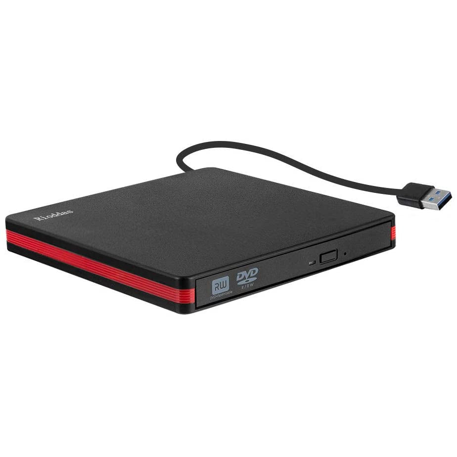 Rioddas External CD Drive, USB 3.0 Portable CD Drive For Laptop, Desktop & MacBook