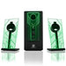GOgroove BassPULSE 2.1 LED Satellite Stereo PC Computer Gaming Speakers with Glow Lights, Bass Controls