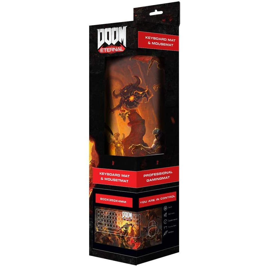 Doom Eternal Keyboard and Mouse Mat