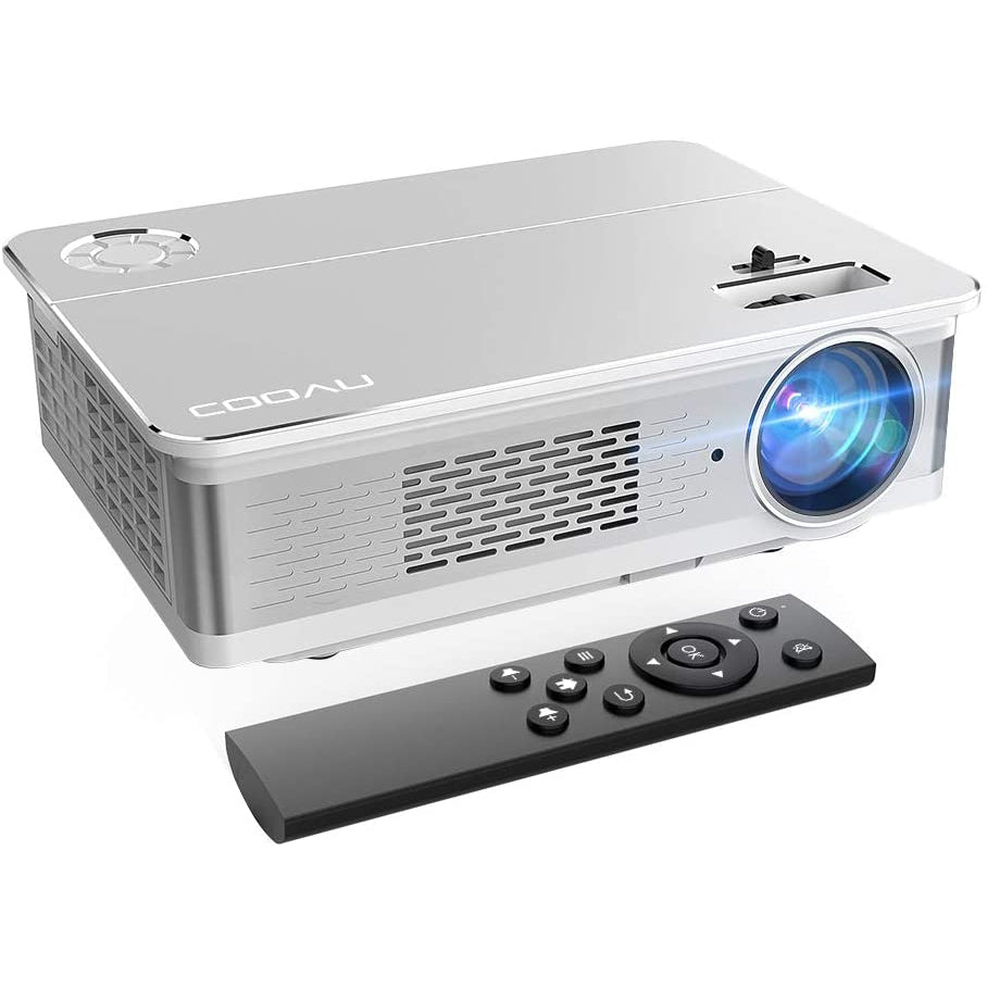 Cooau Native 1080P Outdoor Movie Projector 6800 Lumens Home Theatre Projector Support 300inch Screen with Hi-Fi Speakers