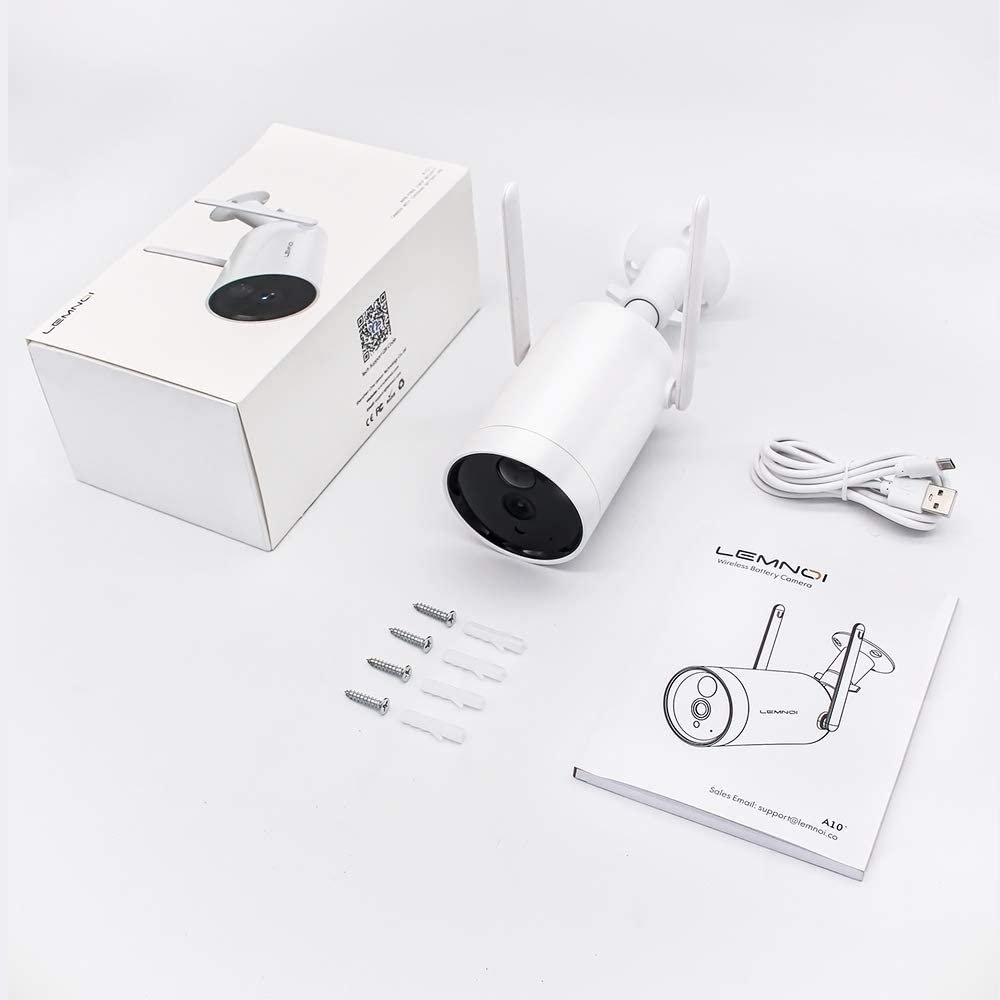 Lemnoi Security Camera Outdoor,10400mAh Rechargeable Battery Wireless Security Camera