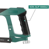 AIRAJ Hacksaw Frame with Blacksaw Blades x 10