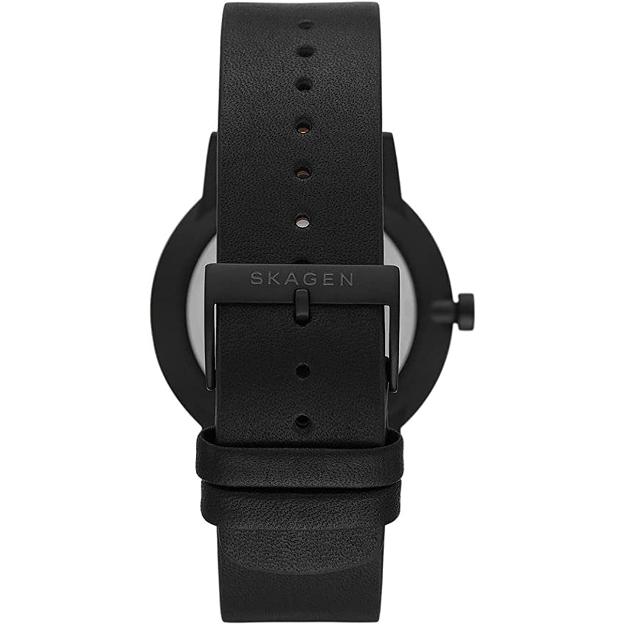 Skagen Men's SKW6740 Henriksen Leather Strap Watch, Black