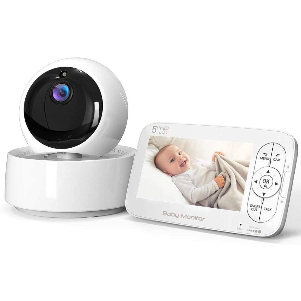 Cooau 5 inch Wireless Video Baby Monitor with Camera