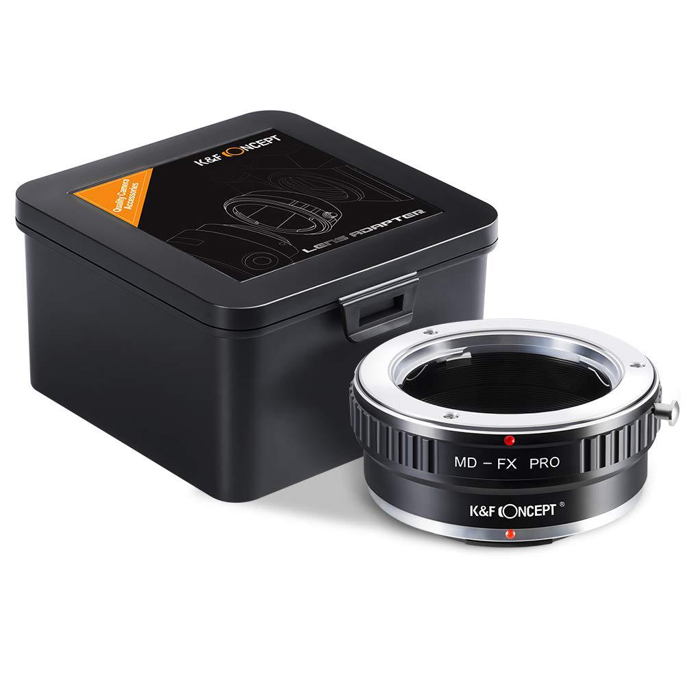 K&F Concept Lens Mount Adapter with Light-reducing Paint for MD Minolta MD MC Rokkor Lens to Fujifilm FX Mount Camera Body