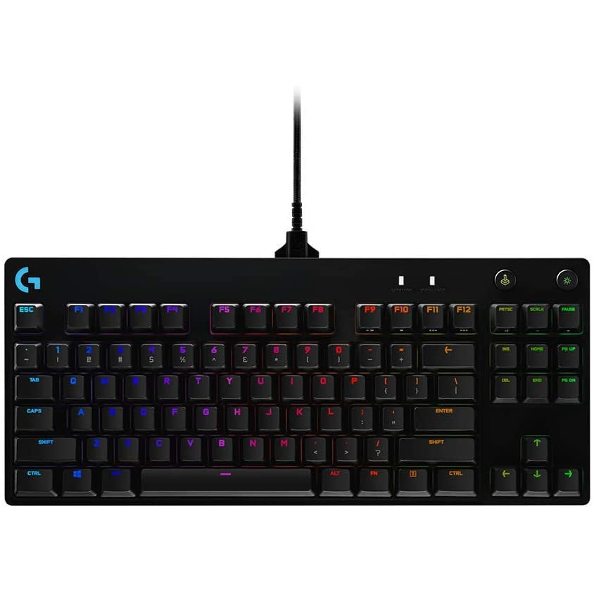 Logitech G Pro Mechanical Gaming Keyboard Qwertz, Ultraportable Design without Numeric Keypad, Removable Micro USB Cable, Backlit Keys, Black