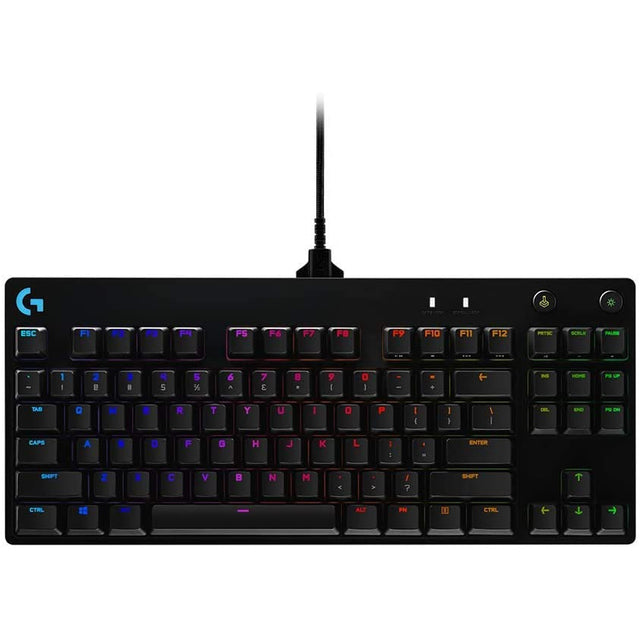 Logitech G Pro Mechanical Gaming Keyboard Qwertz, Ultraportable Design without Numeric Keypad, Removable Micro USB Cable, Backlit Keys, Black