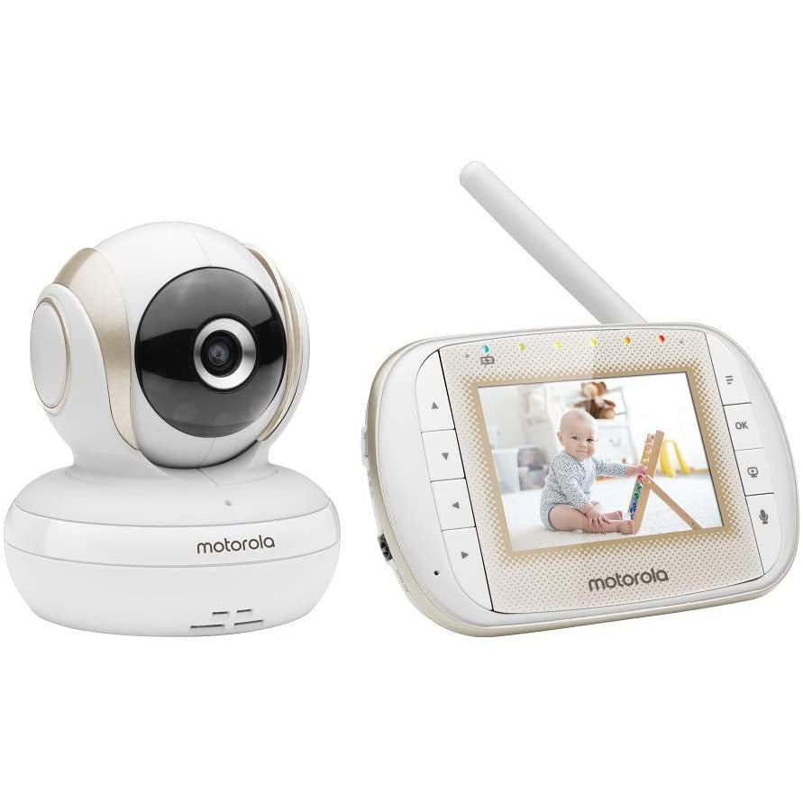 Motorola MBP30A Video Baby Monitor with 3" Handheld Parent Unit and Remote Pan Scan
