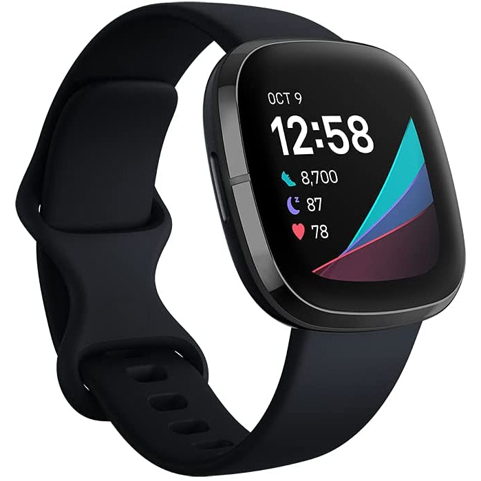 Fitbit Sense Health and Fitness Watch - Black - Refurbished Pristine