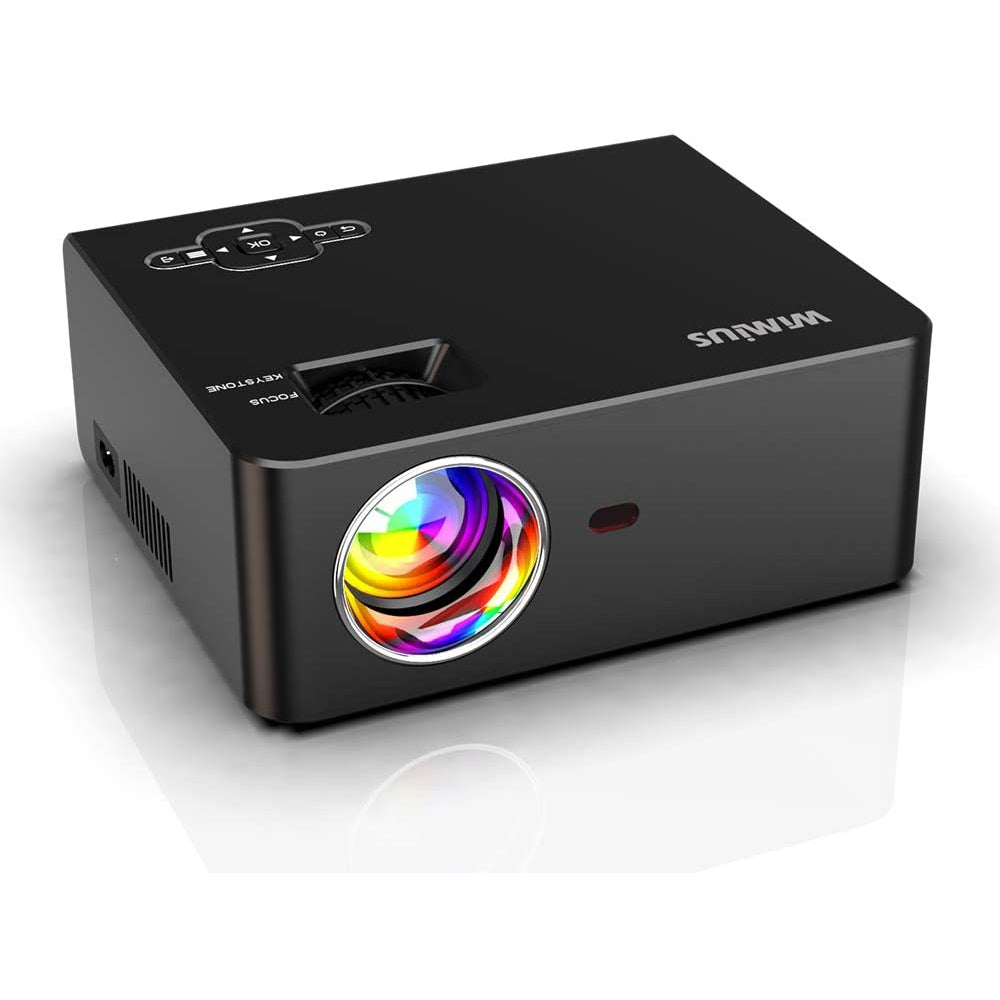 Wimius S2 WiFi Projector, 6200 Lumens Wireless Mirroring Portable Projector (White/Black)