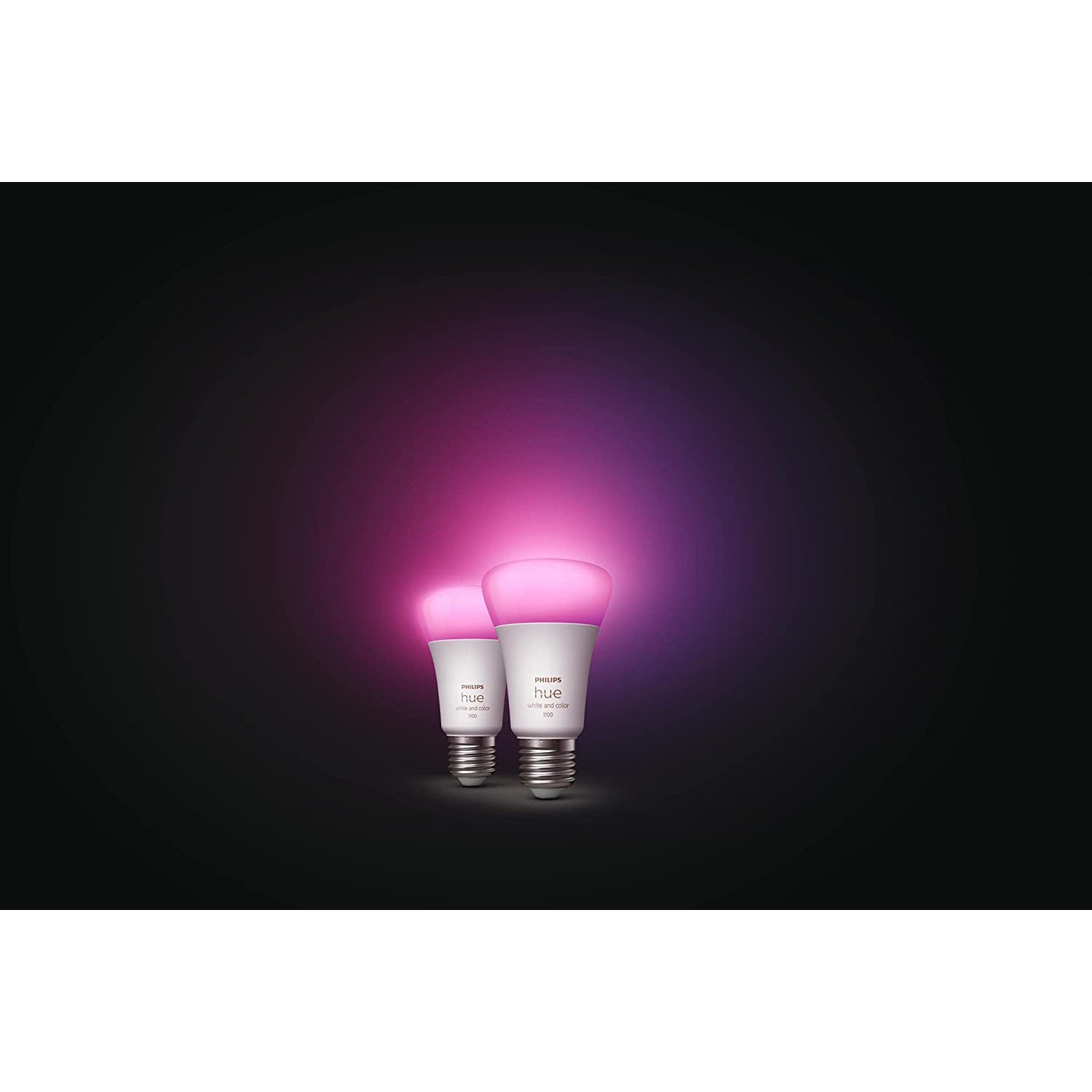 Philips Hue E27 Colour Smart Bulb With Bluetooth - 2 Pack